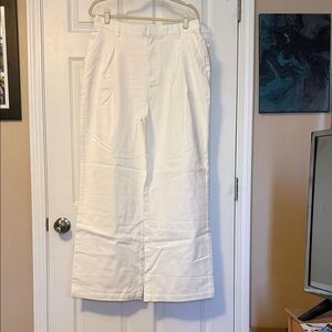 JustFab Cream Wide Leg Pants